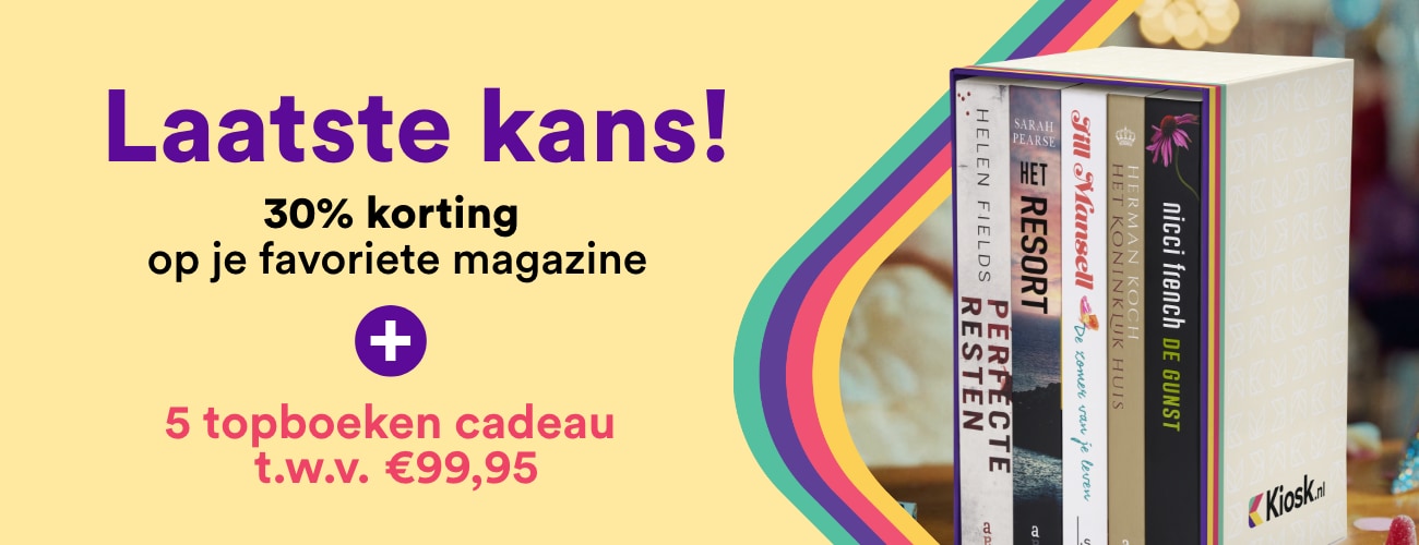 Laatste kans: 30% korting op je favoriete magazine + 5 topboeken cadeau t.w.v. € 99,95